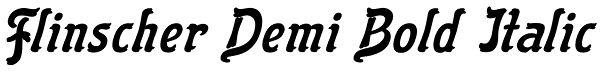 Flinscher Demi Bold Italic Font