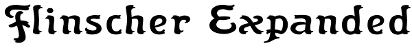 Flinscher Expanded Font