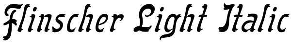 Flinscher Light Italic Font