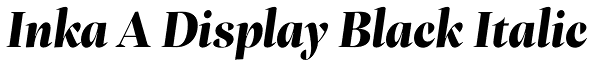 Inka A Display Black Italic Font