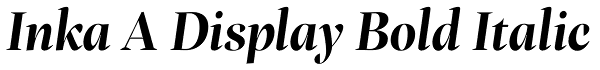 Inka A Display Bold Italic Font