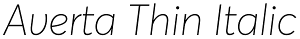 Averta Thin Italic Font