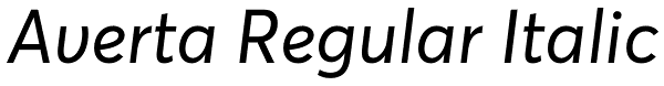 Averta Regular Italic Font