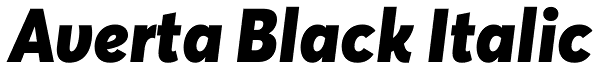Averta Black Italic Font