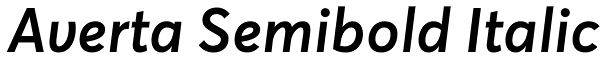 Averta Semibold Italic Font