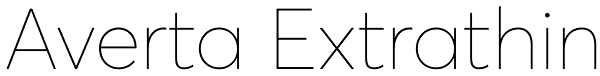 Averta Extrathin Font