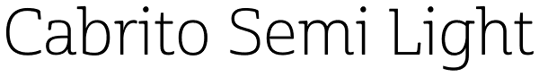 Cabrito Semi Light Font