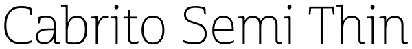 Cabrito Semi Thin Font