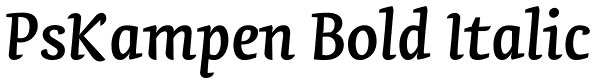 PsKampen Bold Italic Font