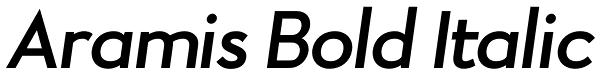 Aramis Bold Italic Font