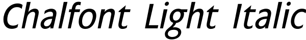 Chalfont Light Italic Font