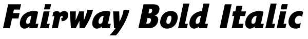 Fairway Bold Italic Font