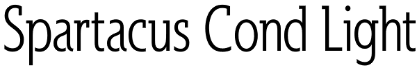 Spartacus Cond Light Font