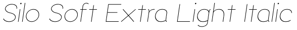 Silo Soft Extra Light Italic Font