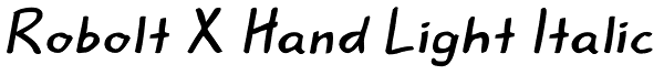 Robolt X Hand Light Italic Font