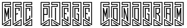 MFC Piege Monogram Font