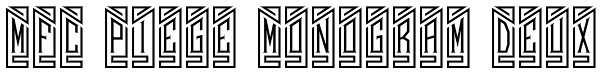 MFC Piege Monogram Deux Font