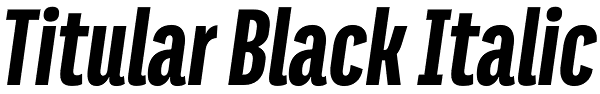 Titular Black Italic Font