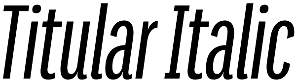 Titular Italic Font