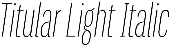 Titular Light Italic Font