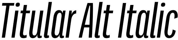 Titular Alt Italic Font