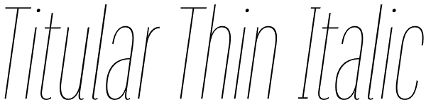 Titular Thin Italic Font