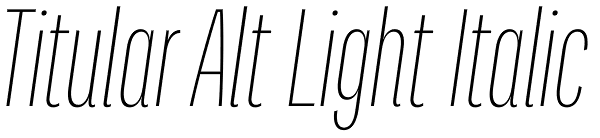 Titular Alt Light Italic Font