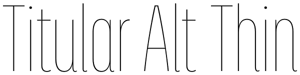 Titular Alt Thin Font