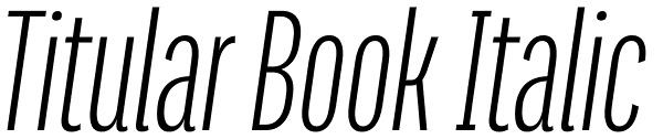 Titular Book Italic Font