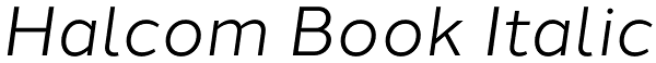 Halcom Book Italic Font