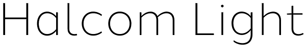 Halcom Light Font