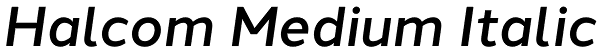 Halcom Medium Italic Font