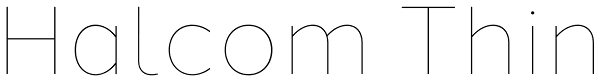 Halcom Thin Font