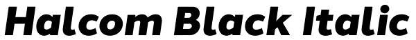 Halcom Black Italic Font