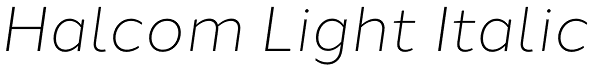 Halcom Light Italic Font