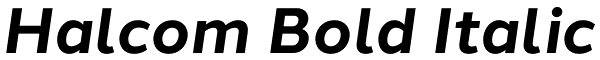 Halcom Bold Italic Font