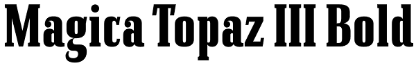 Magica Topaz III Bold Font