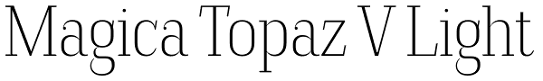 Magica Topaz V Light Font