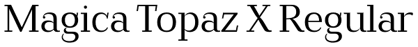 Magica Topaz X Regular Font