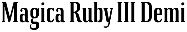 Magica Ruby III Demi Font