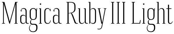 Magica Ruby III Light Font