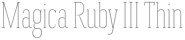 Magica Ruby III Thin Font