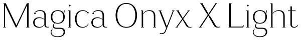 Magica Onyx X Light Font