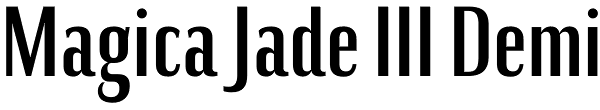 Magica Jade III Demi Font