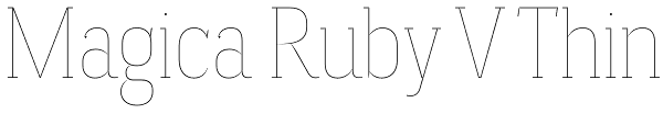 Magica Ruby V Thin Font