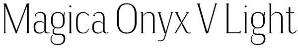 Magica Onyx V Light Font