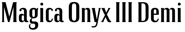 Magica Onyx III Demi Font