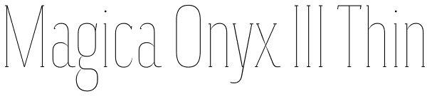 Magica Onyx III Thin Font