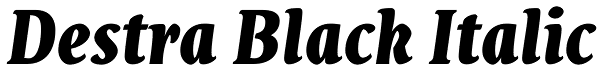 Destra Black Italic Font