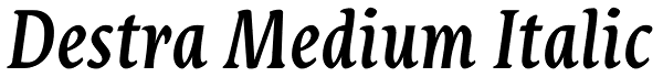 Destra Medium Italic Font